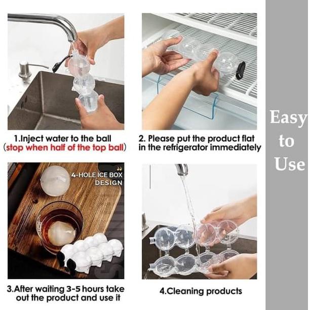 صانع كرات ثلج رباعي لتبريد العصائر والمشروبات