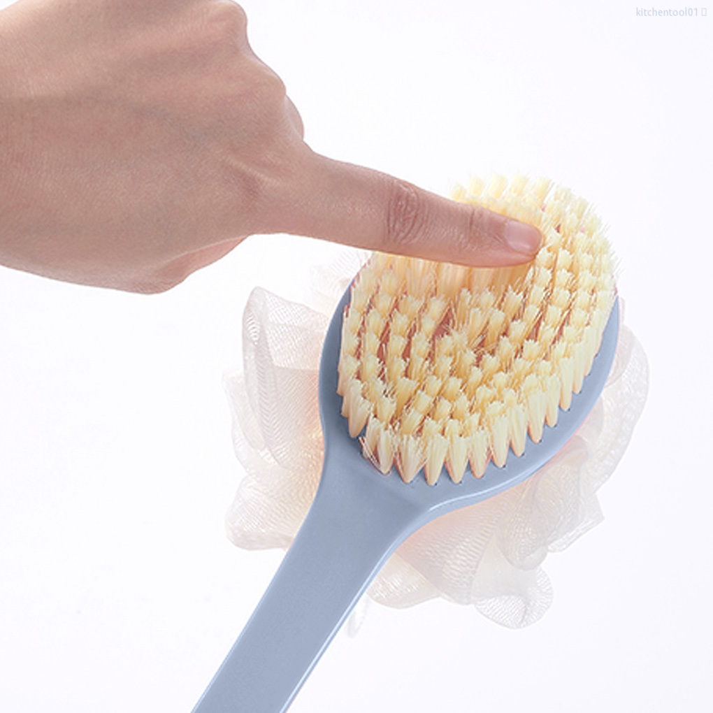 ليفة استحمام وفرشة تدليك بيد طويلة للوصول للظهر بسهولة