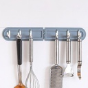 شماعة حائط 6 هوك للمطبخ والحمام وغرفة النوم بلزق دبل فيس قوي