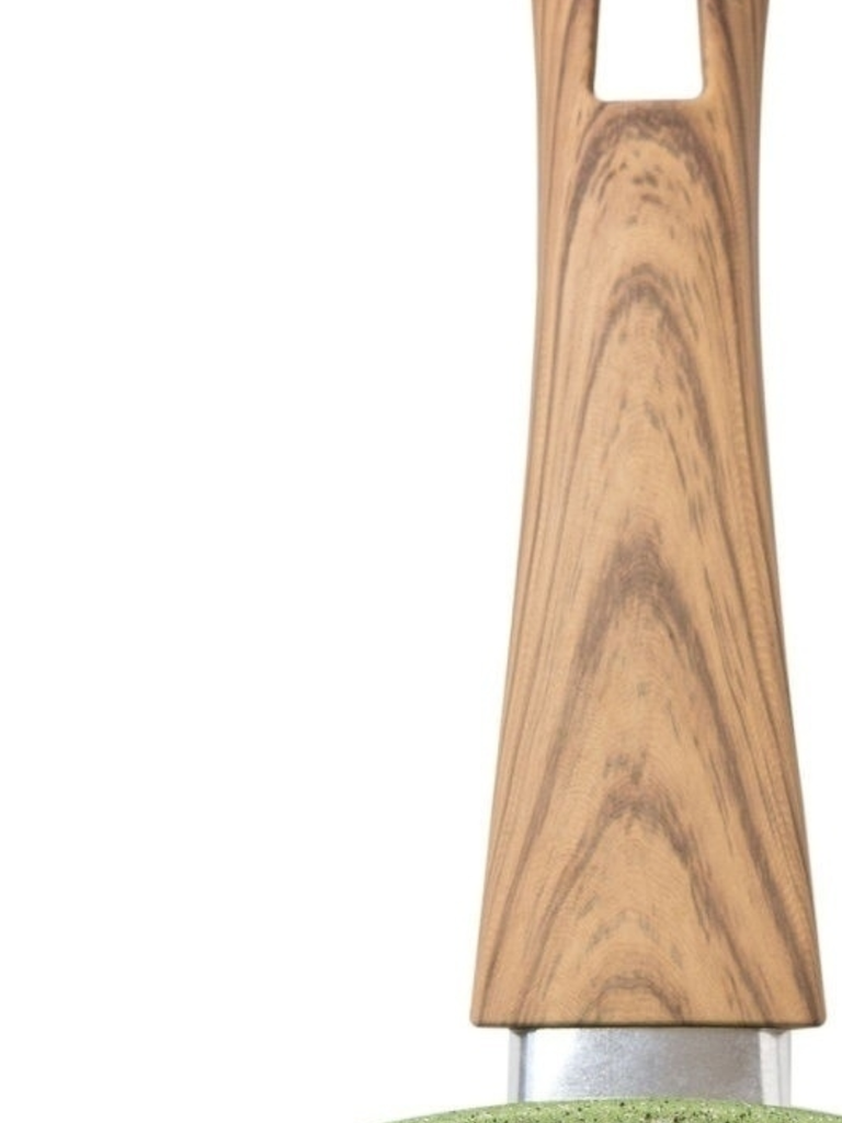 مقلاة الومنيوم طبقة جرانيت غير لاصقة 28 سم بمقبض خشبي