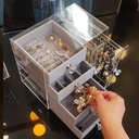 منظم اكسسوارات ومجوهرات 6 درج اكليريك للخواتم والسلاسل والحلقان