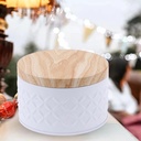 علبة صاج غطاء خشب الوان