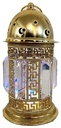 فانوس رمضان كريستال مضيء باللون الذهبي