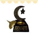مبخرة رمضانية هلال ونجمة بغطاء ذهبي