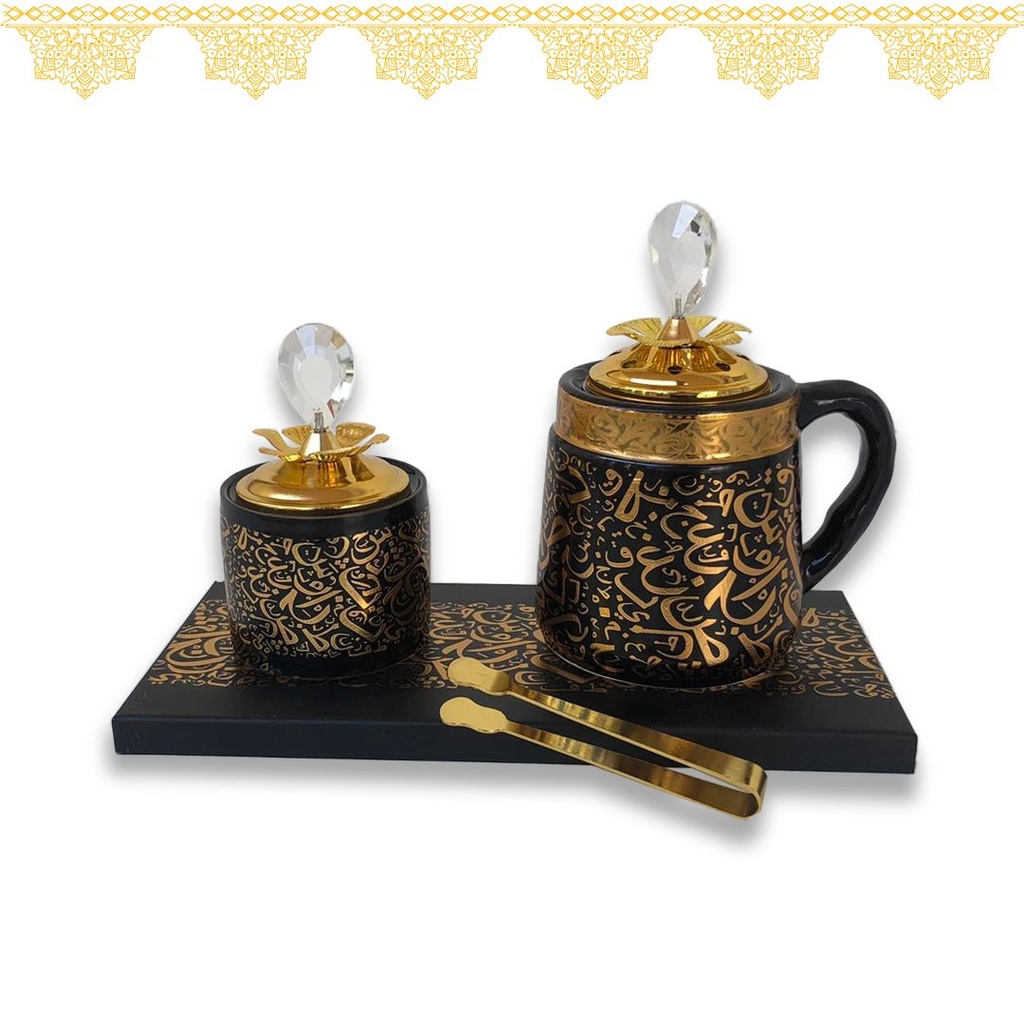 مبخرة الحروف العربية بالصينية 4 قطع لتعطير الجو