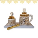 مبخرة الحروف العربية بالصينية 4 قطع لتعطير الجو