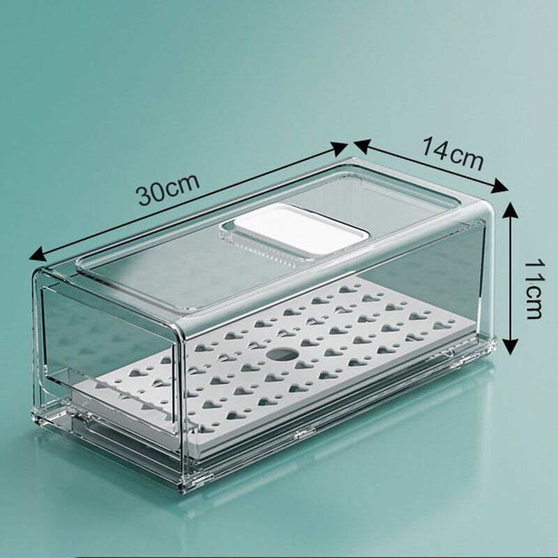 درج منظم للفواكه والخضروات داخل الثلاجة اكليريك بغطاء محكم الغلق
