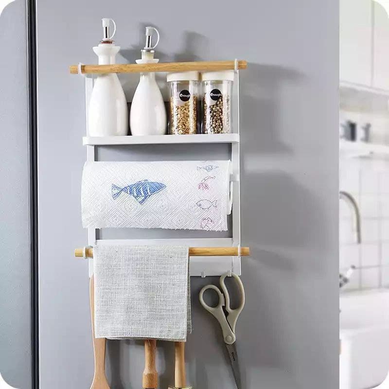 منظم وحامل جنب ثلاجه 3 دور و7 هوك معدن تثبيت مغناطيس قوى