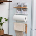 منظم وحامل جنب ثلاجه 3 دور و7 هوك معدن تثبيت مغناطيس قوى