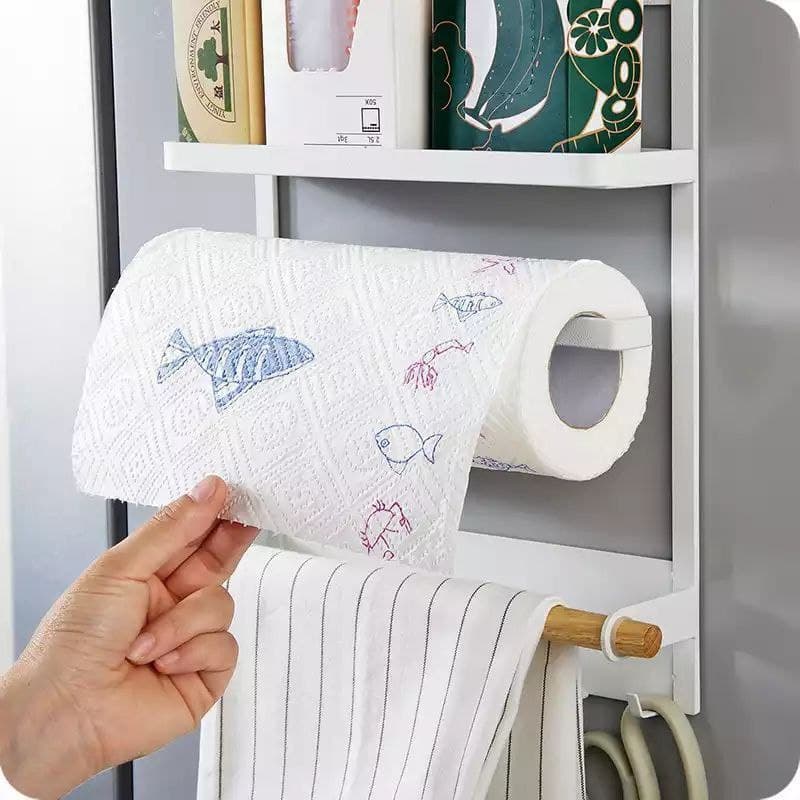 منظم وحامل جنب ثلاجه 3 دور و7 هوك معدن تثبيت مغناطيس قوى