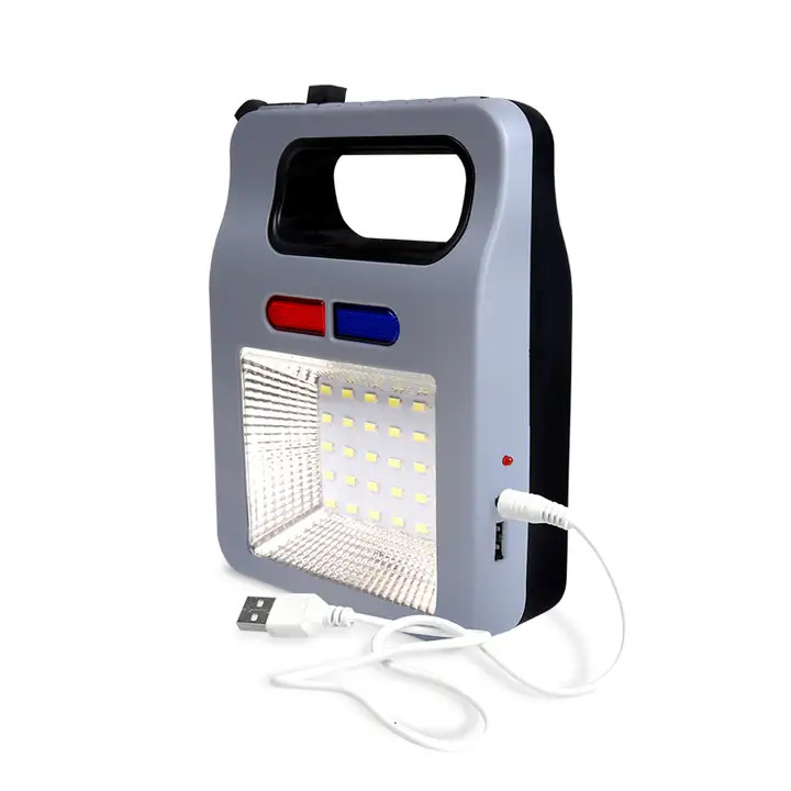 كشاف ومصباح طوارئ يعمل بالطاقة الشمسية والكهرباء