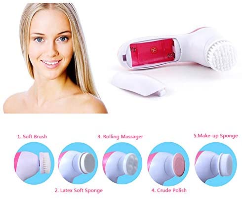 جهاز لتنظيف وتدليك وتقشير الوجه بعمق يعمل بالبطاريات