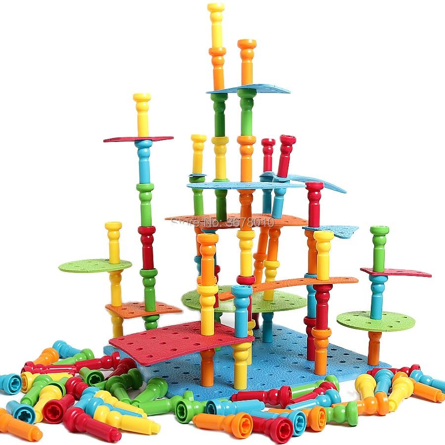 لعبة لوح بناء الأبراج لتنمية مهارات الأطفال والكبار
