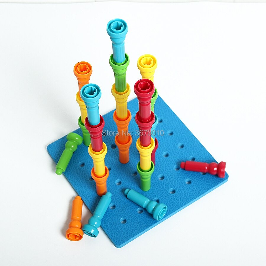 لعبة لوح بناء الأبراج لتنمية مهارات الأطفال والكبار