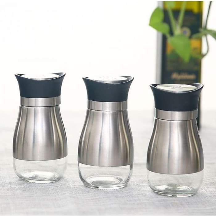 طقم توابل استانلس استيل دوار 12 قطعة