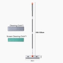 مساحة زجاج تميل 180 درجة للوصول للزوايا والأماكن الصعبة بيد قابلة لتعديل الطول