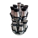 طقم توابل استانلس استيل دوار 12 قطعة