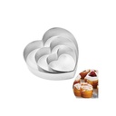 طقم قوالب صنع كيك من الاستانليس بأشكال واحجام مختلفة