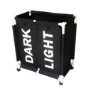 سلة غسيل مزدوجة مقسمة لفرز الملابس قابلة للطي بعجلات لسهولة الحركة بألوان جذابة