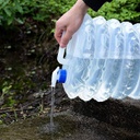 جركن مياه بحنفية قابل للطي وللتمديد للرحلات والبحر والتخييم والسيارة 5 لتر