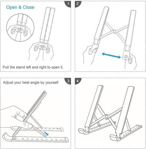 حامل لاب توب وتابلت محمول قابل لتعديل الارتفاع للعمل والدراسة
