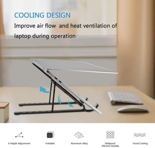 حامل لاب توب وتابلت محمول قابل لتعديل الارتفاع للعمل والدراسة