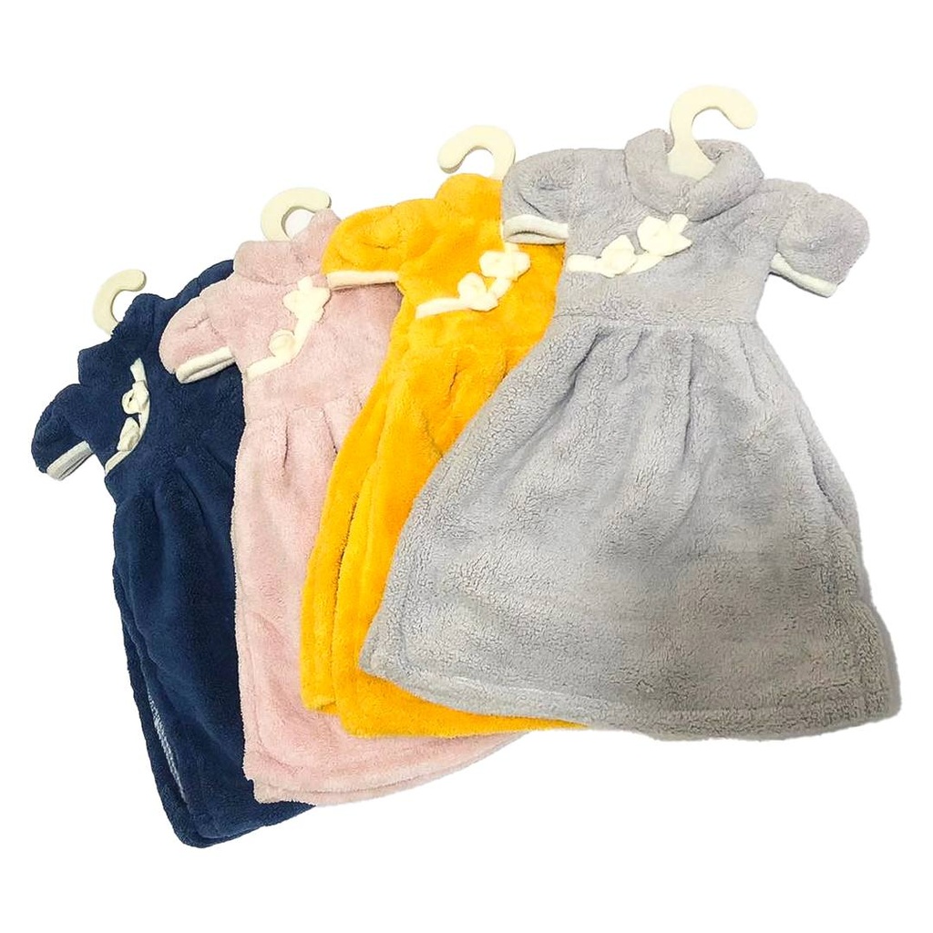 فوطة تنشيف يد مايكروفايبر للمطبخ علي شكل فستان