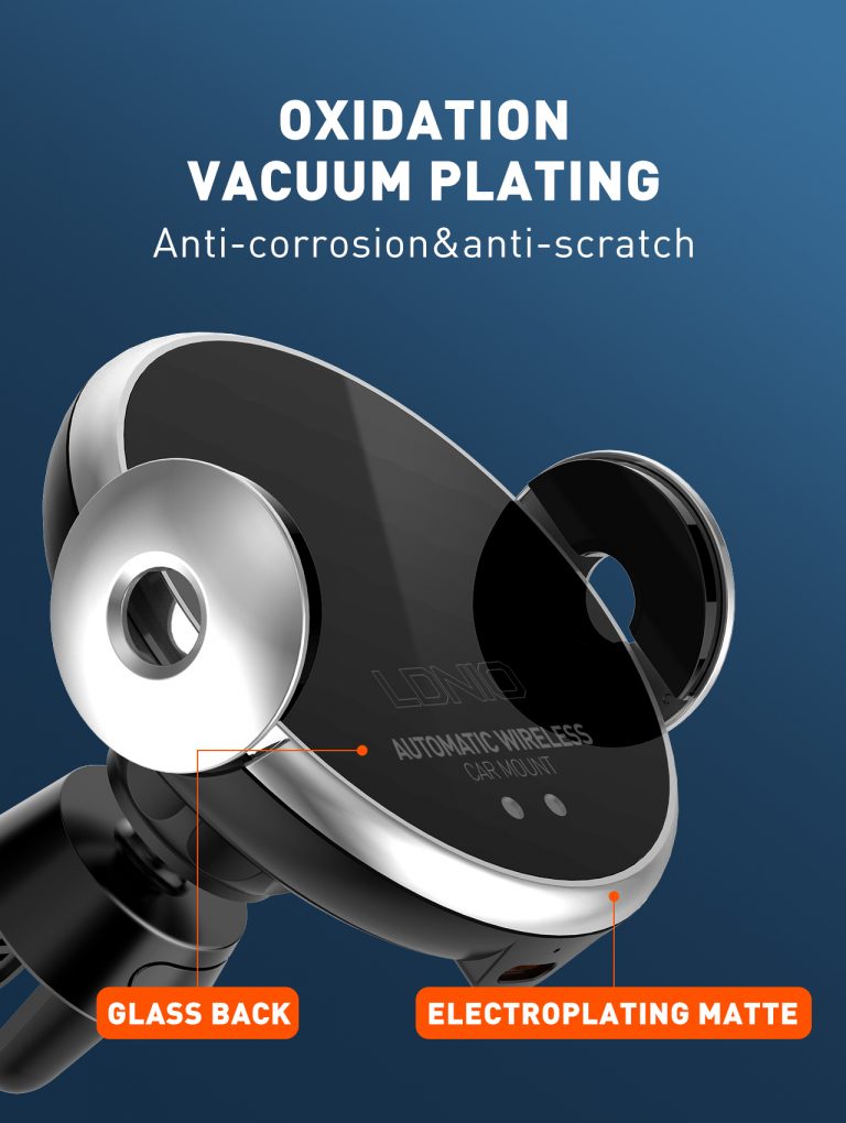 حامل وشاحن موبايل وايرليس سريع للسيارة يثبت في فتحات التهوية