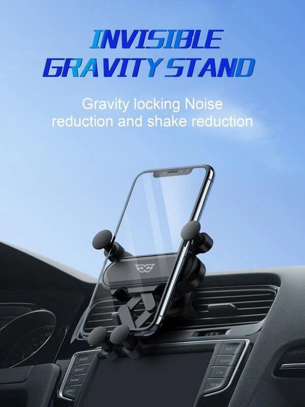 حامل وماسك موبايل سيارة ذكي يثبت في فتحات التكيف ثابت وقوي