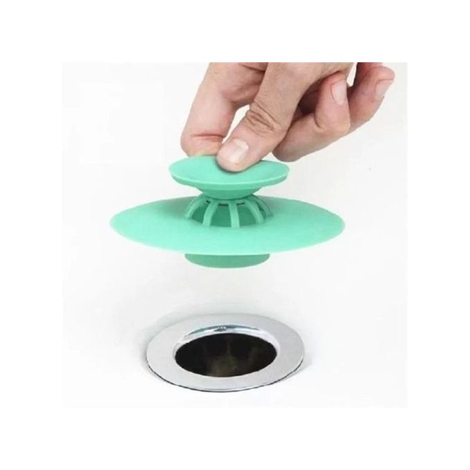 سدادة حوض وبانيو وبالوعة ومصفاة للشعر 2 في 1 سيليكون