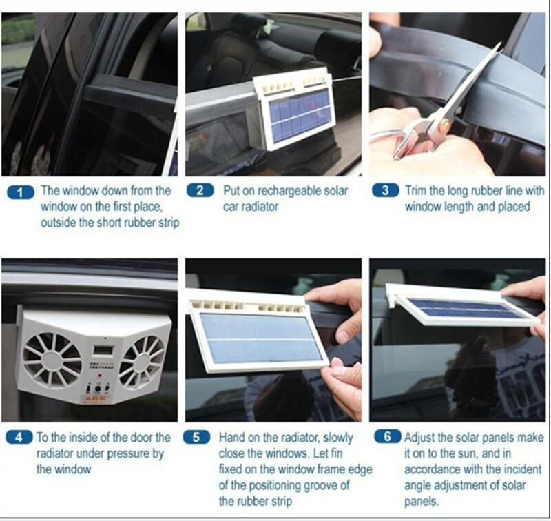 مروحة سيارة تعمل بالطاقة الشمسية لخفض درجة حرارة ومنع الاحتباس الحراري