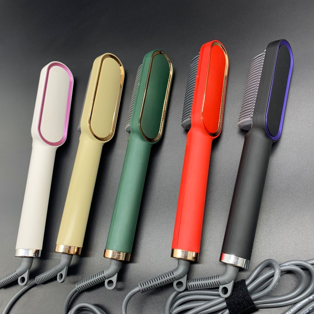 فرشة فرد وتنعيم شعر كهربائية ب 5 مستويات حراره مختلفة عملية وسهلة الاستخدام