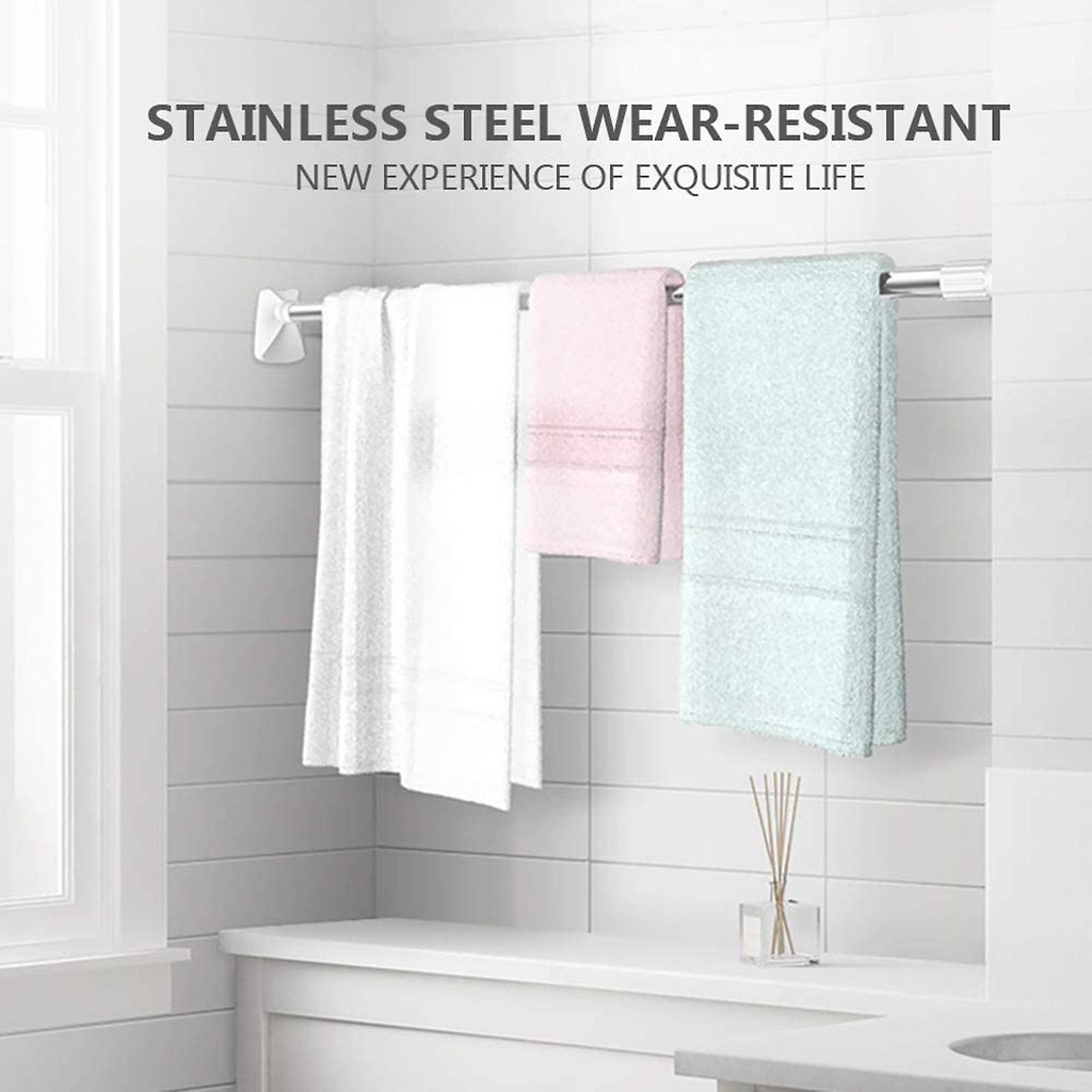 ماسورة استانليس قابلة لتعديل الطول للستائر وتعليق الملابس متعددة الاستخدام