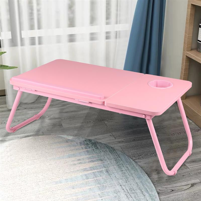 ترابيزة سرير قابلة لتعديل الطول بحامل اكواب للدراسة والعمل وتناول الطعام