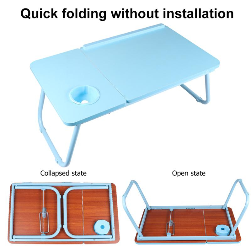 ترابيزة سرير قابلة لتعديل الطول بحامل اكواب للدراسة والعمل وتناول الطعام