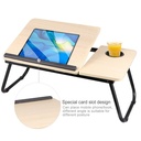 ترابيزة سرير قابلة لتعديل الطول بحامل اكواب للدراسة والعمل وتناول الطعام