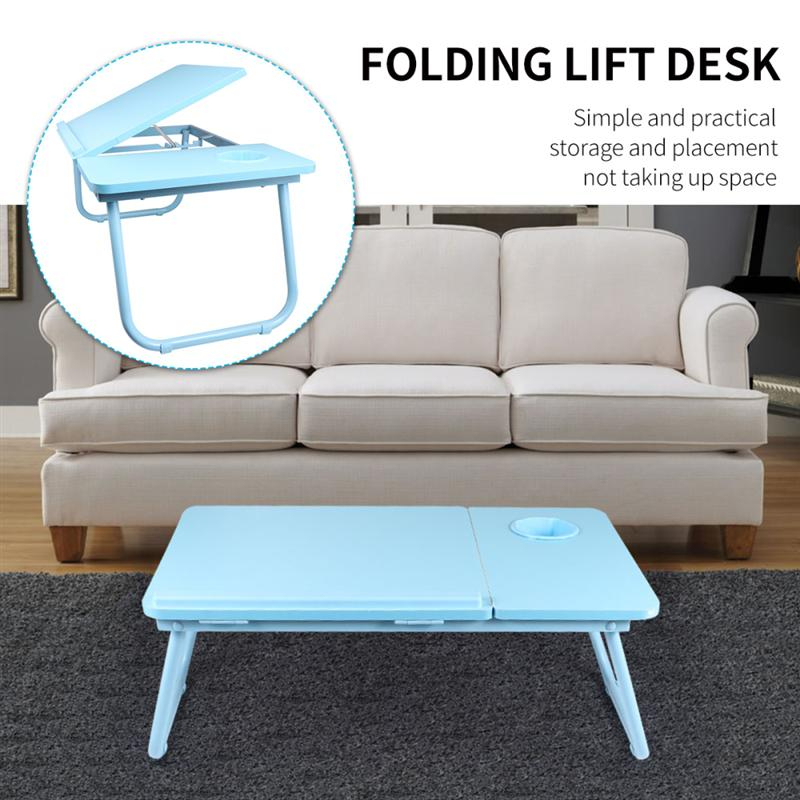 ترابيزة سرير قابلة لتعديل الطول بحامل اكواب للدراسة والعمل وتناول الطعام