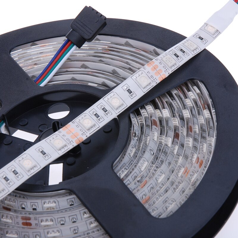 شريط ليد متعدد الالوان مع ريموت كنترول مقاوم للماء 5 متر