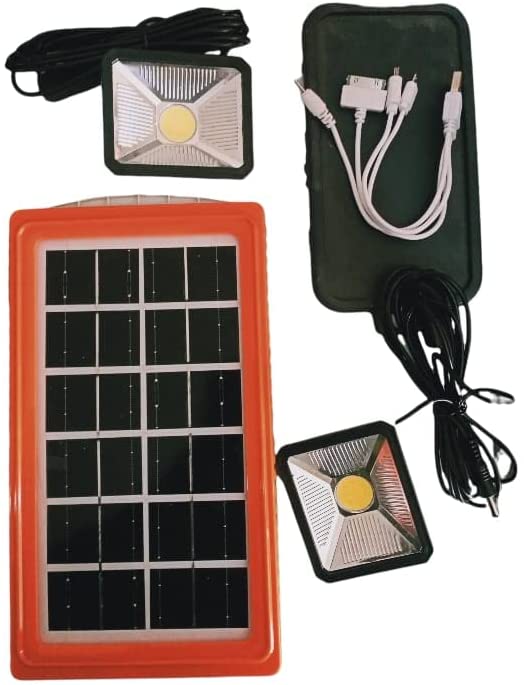 كشاف ليد قوي متعدد الإضاءة بالطاقة الشمسية وباور بنك