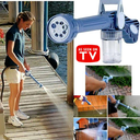 رشاش لزيادة ضغط المياه ومزود بخزان صابون يركب على اي خرطوم