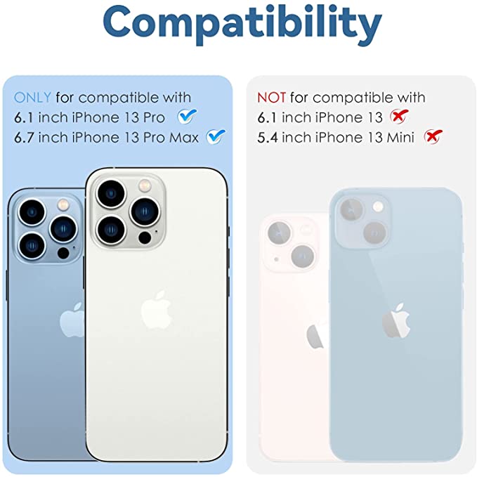 واقي عدسات كاميرا ايفون13 برو ذاتي اللصق للحفاظ عليها ومنع الخدش