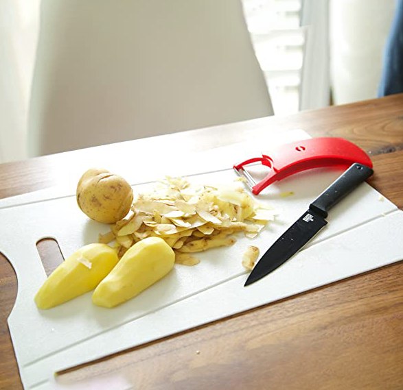 قشارة 2 في 1 للبطاطس والخضروات والفواكه بشفرات حاده غير قابلة للصدأ