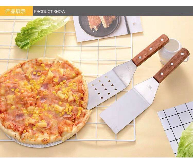 ملعقة مسطحة للشوي شيل وحمل الطعام والبيتزا من الاستانلس