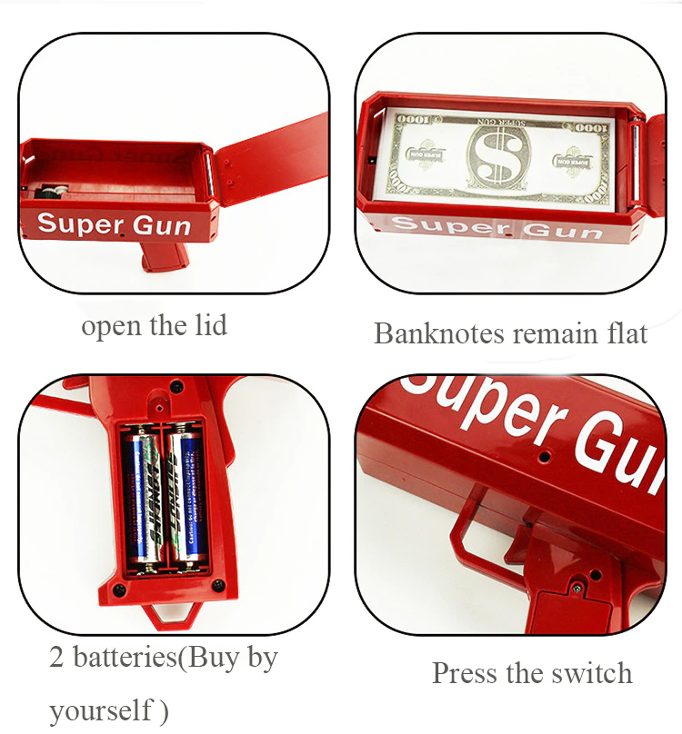 مسدس فلوس الحفلات والسهرات للعب والهزار والنقطة