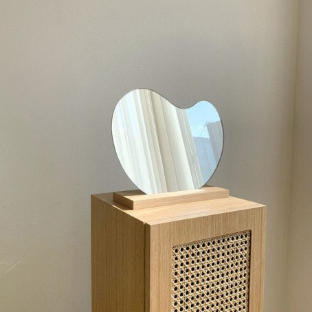 مرايا ضد الكسر مع استاند خشب متغيرة الاوضاع لديكور البيت