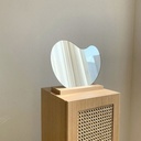 مرايا ضد الكسر مع استاند خشب متغيرة الاوضاع لديكور البيت