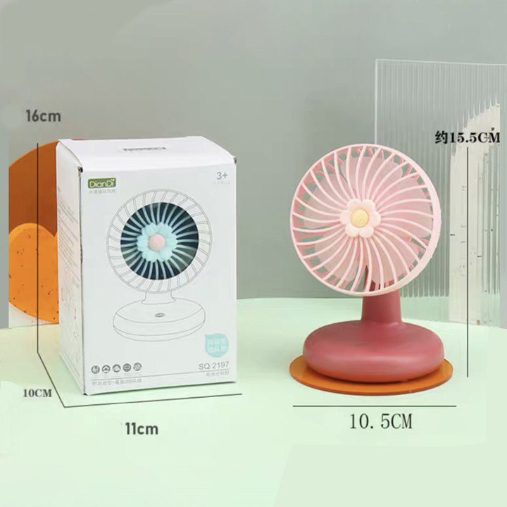 مروحة مكتب ميني تدور 180 درجة للتحكم في زاوية الهواء ب 3 سرعات مختلفة