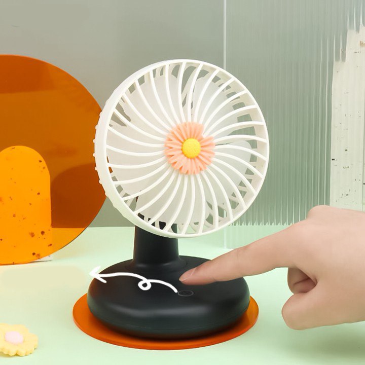 مروحة مكتب ميني تدور 180 درجة للتحكم في زاوية الهواء ب 3 سرعات مختلفة