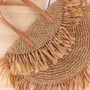 شنطة بحر شيك من خيوط الخوص لاستكمال اكسسوارات البحر والاستمتاع