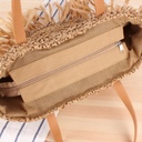 شنطة بحر شيك من خيوط الخوص لاستكمال اكسسوارات البحر والاستمتاع